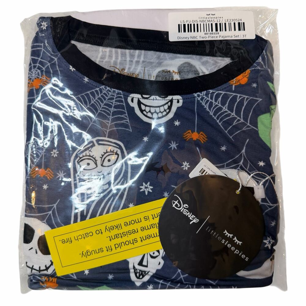 Little Sleepies Disney Nightmare Before Christmas Long Sleeve Bamboo PJ Set 3T